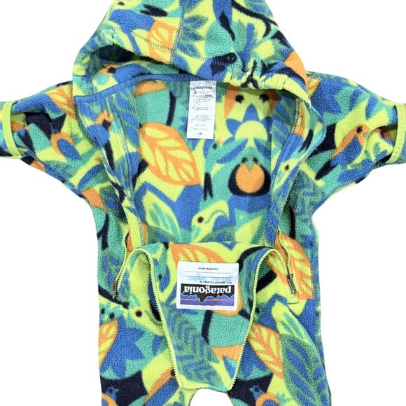 Vintage 90's Patagonia Synchilla Fleece Baby Jumpsuit 0 Months - Picture 5 of 5